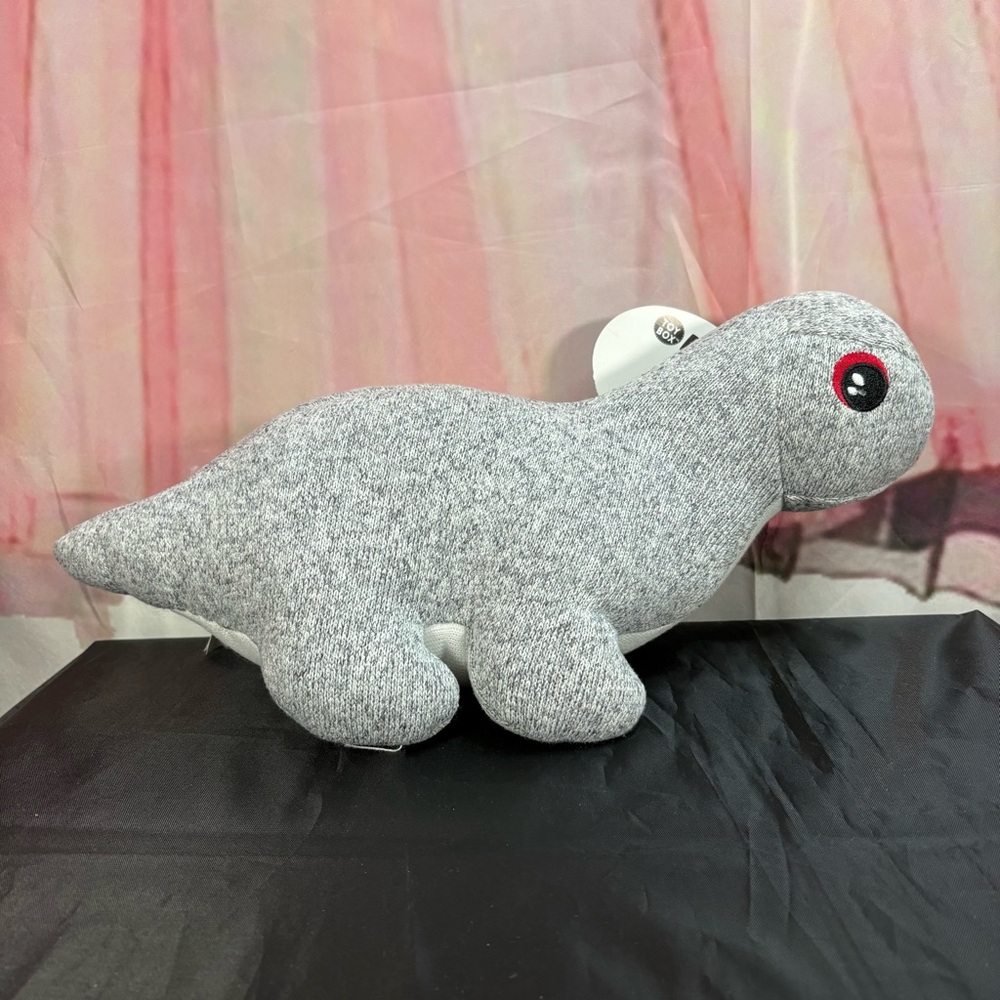 Plush Gray Dinosaur Stuffed Animal Plush Toy - Gray